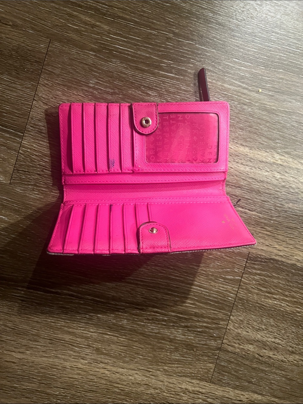 kate spade hot pink zip-around continental wallet - Picture 2 of 5